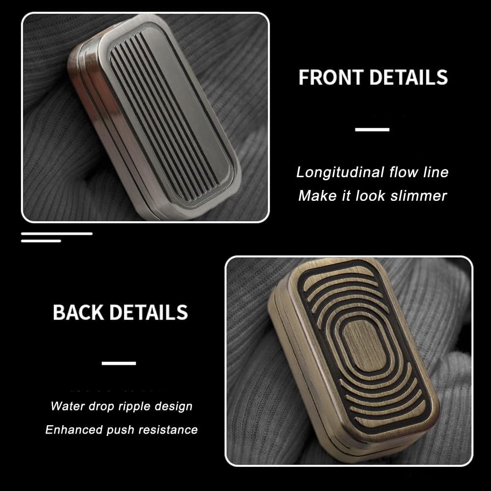 Magnetic Metal Fidget Toys - Metal Push Card Fidget Slider Stress Relief Toy, Men’s EDC Toy Fidget Toy Haptic Coin, Office Desk Toys Gifts for Boyfriend and Father (CP-3)