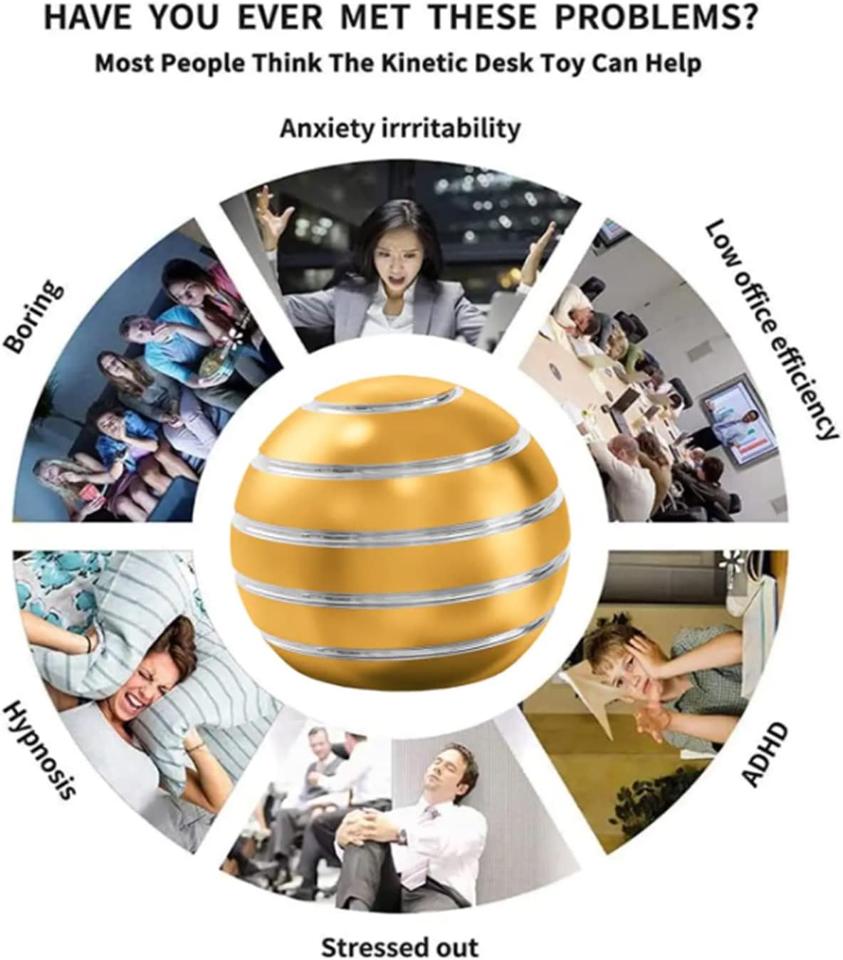 Kids Party Favors Fidget Toys, Fidget Toys Adults, 1.54" Kinetic Desk Toys for Office for Adults, Fidget Toys for Anxiety Autism ADHD for Stocking Stuffers (1.54", Blue)