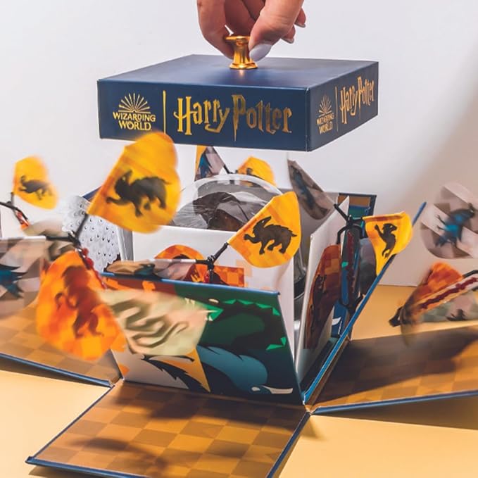 Harry Potter Flying Butterfly Explosion Gift Box Bundle by Send A Cake – Includes 3" Chocolate Mini Bundt Cake – Magical Birthday & Special Occasion Gift for Women, Men, Adults & Kids