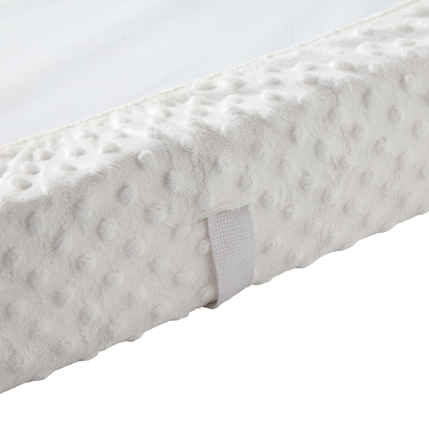 Baby Changing Pad Cover, Super Soft Plush Dot Diaper Changing Table Covers for Baby Girls and Boys, Ultra Comfortable, Diaper Changing Cloths for Babies, Fit 32"/34'' x 16" Pad (White)