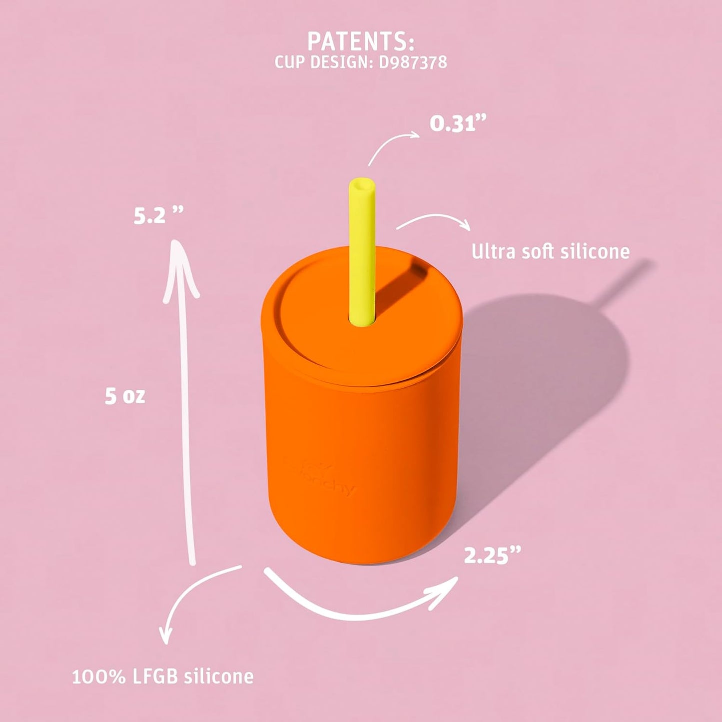 Avanchy Silicone Training Sippy Cup with Straw Lid – Tiny Cup for Babies 6+ Months to Toddlers 1 Year Old – 5 oz Infant Water Cup for Baby Led Weaning, See-Thru Green