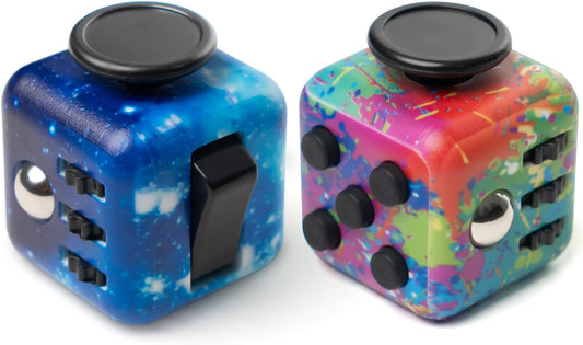 2 Pcs BZWIUE Infinity Cube Fidget Toys for Kids and Adults Anxiety Relief Cubes for ADD ADHD OCD Autism Sensory Toys Fidget Cool Gadgets Cube Unique Boys and Girls and Adult Birthday Gift