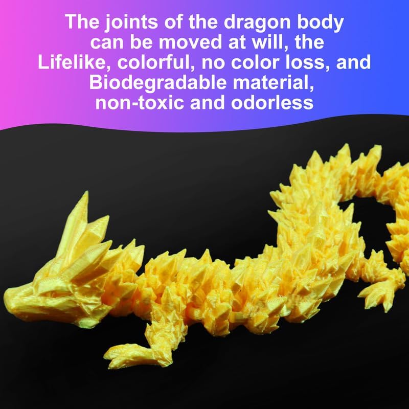 Easter Eggs, 12In Boys Dragon Toys, 3D Printed Dragon Eggs with Articulated Dragon Inside, Dragon Surprise Eggs Fidget Toys, Executive Desk Toys, Easter Egg Fillers Easter Gifts for Kids (Laser Red)