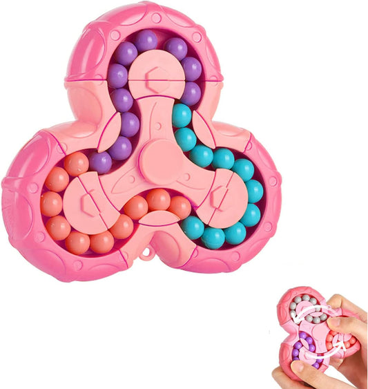 YUDANSI Magic Bean Puzzle Toy, Rotating Magic Bean Fidget Toys 2-in-1, Magic Ball Brain Teaser STEM Game, Gift for Kids Boys Girls Age 3+, 5-7, 8-12, Teen, Adult for Holiday Birthday Graduation Gifts