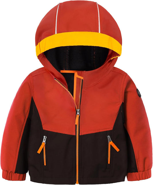 GEMYSE Toddler Boys Jacket Water repellent Baby Kids Windbreaker Jacket Fleece Toddler Coat Spring Fall Outerwear