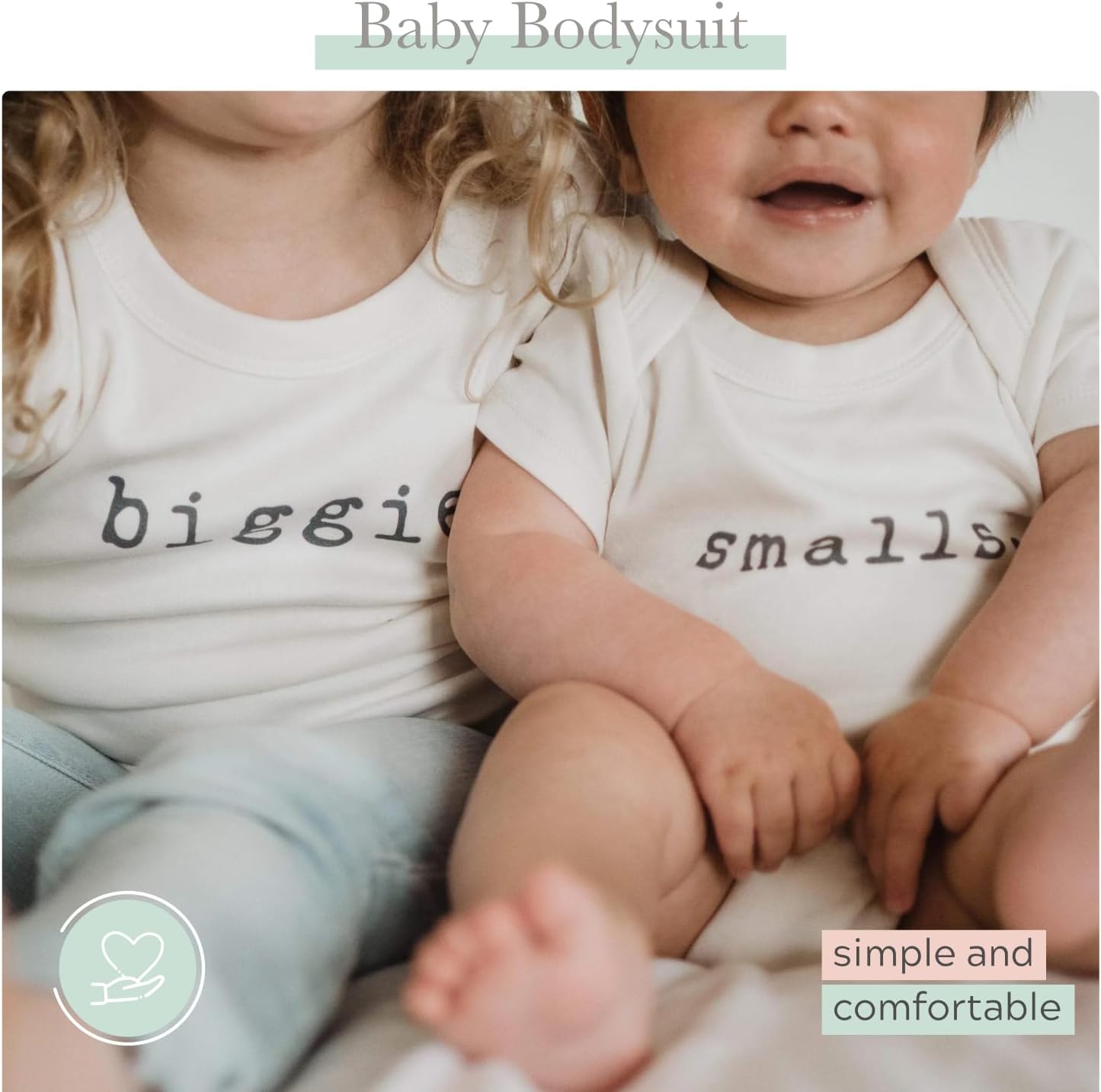 Finn + Emma Organic Cotton Graphic Baby Onesie - Gender Neutral Bodysuits for Babies 0-12 Months in Multiple Sizes and Styles