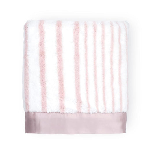 Little Giraffe Baby Blanket - Luxe Soft Blanket with Satin Trim - Baby Stroller Blanket - Newborn Baby Essentials & Baby Gifts - 29"x35" - Strand Dusty Pink