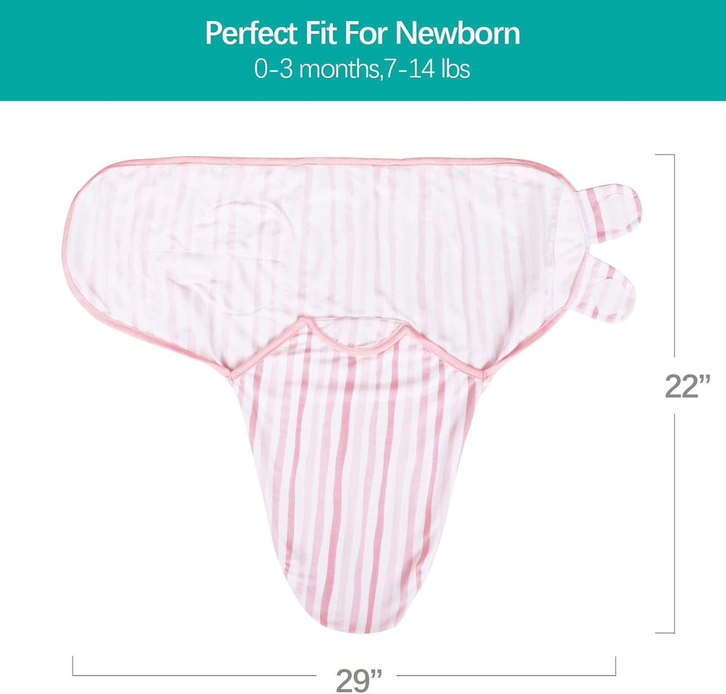 Biloban Baby Swaddle for Girls 0-3 Months, Cotton Blanket, Newborn Essentials, Lovely Pink Print, 4 Pack