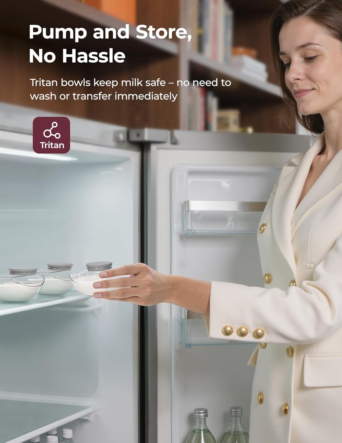 Momcozy Breast Pump Hands Free Upgraded Mobile Flow | M9, App Discreet Control with Personalized Multi-Modes & 15 Levels, Wearable Breast Pump 24mm, 2 Pack Gray