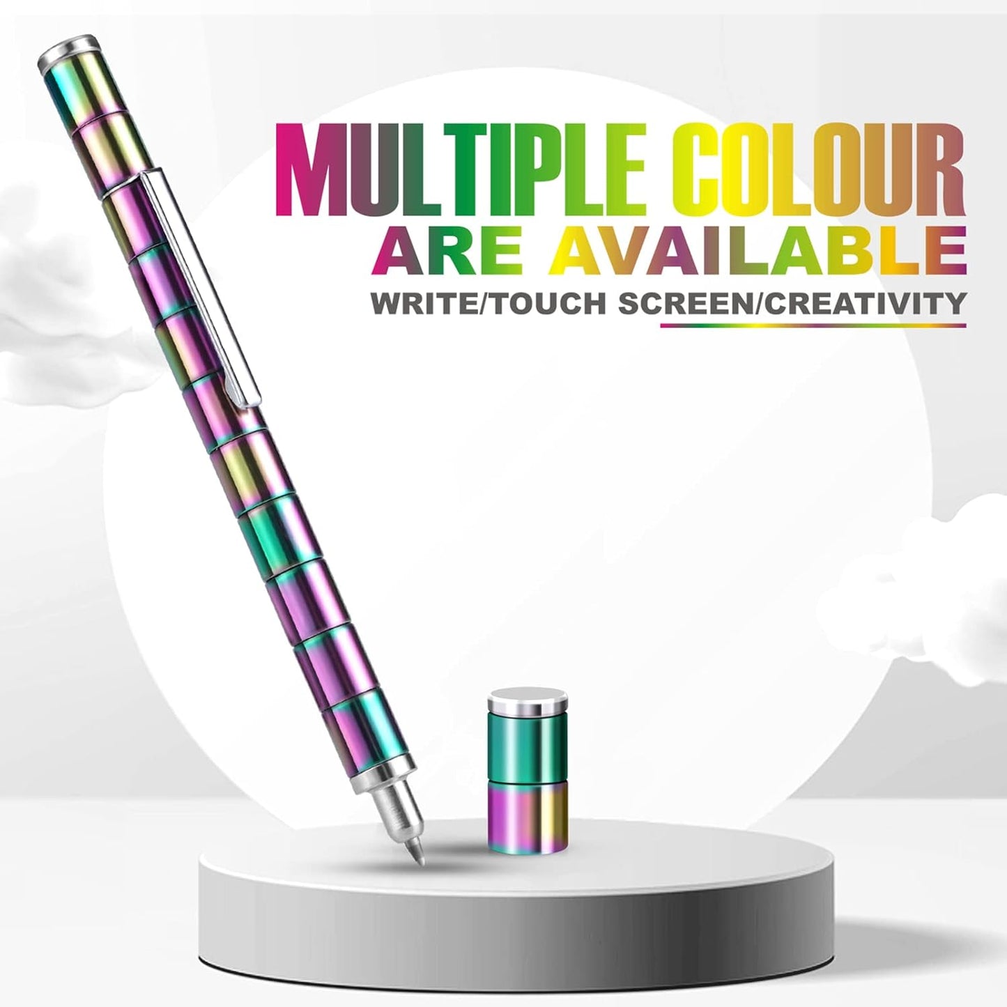 Color Fidget Pen Toy, Sensory Tool EDC Fidgeting Game for Adults, Cool Gadget Best for Stress and Anxiety Relief and Kill Time,Novelty Gifts for Teen and Adults