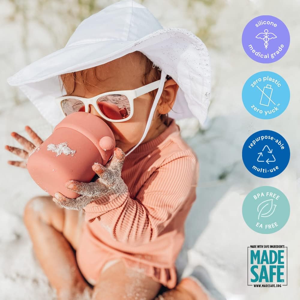 Pura my-my Silicone Sippy Cup 5oz/150ml - Training Cup, Reusable, Platinum Food Grade Medical Grade, Spill Proof Cups for Kids, Toddlers, Babies & Infants (Mint)