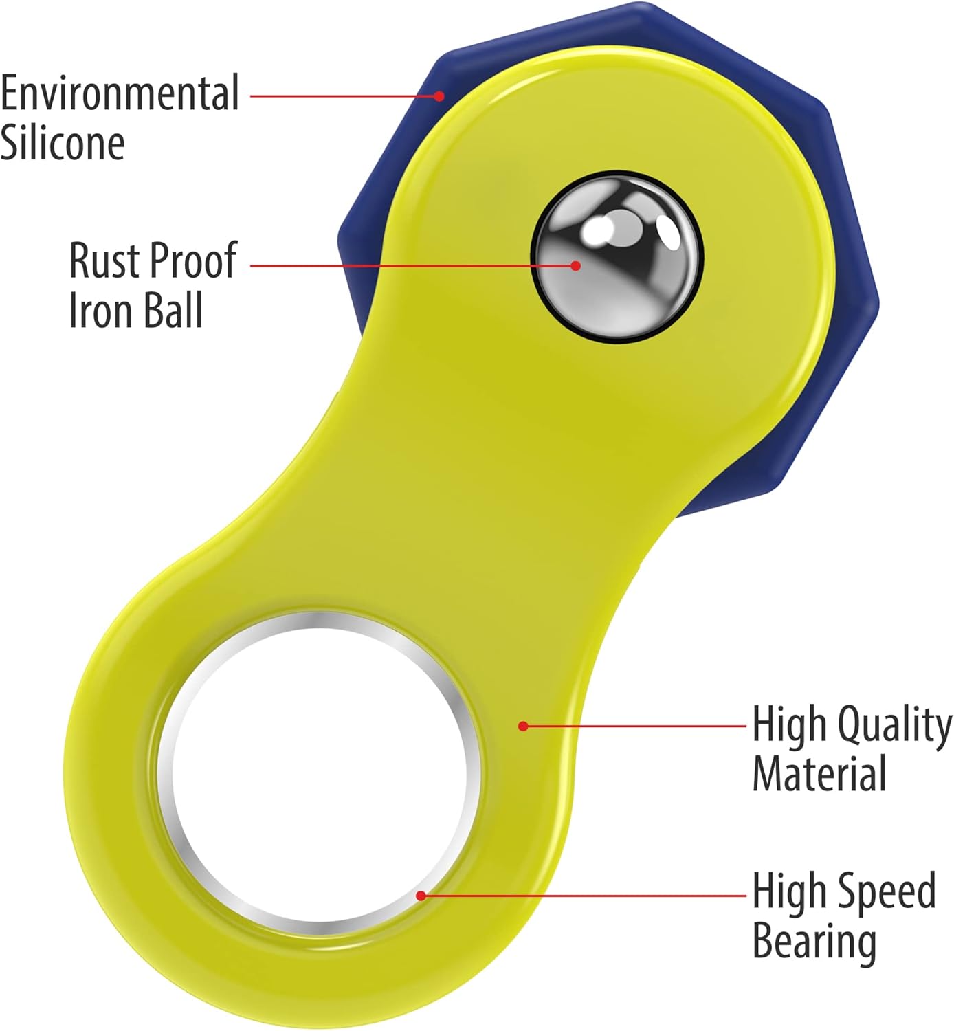 Fidget Toy,Fidget Spinners Toy for Adults and Kids,Gifts suitable for Children with autism and ADHD,Quiet Office Desk Toy,Excellent for Relieving Stress and Anxiety toys (Yellow)