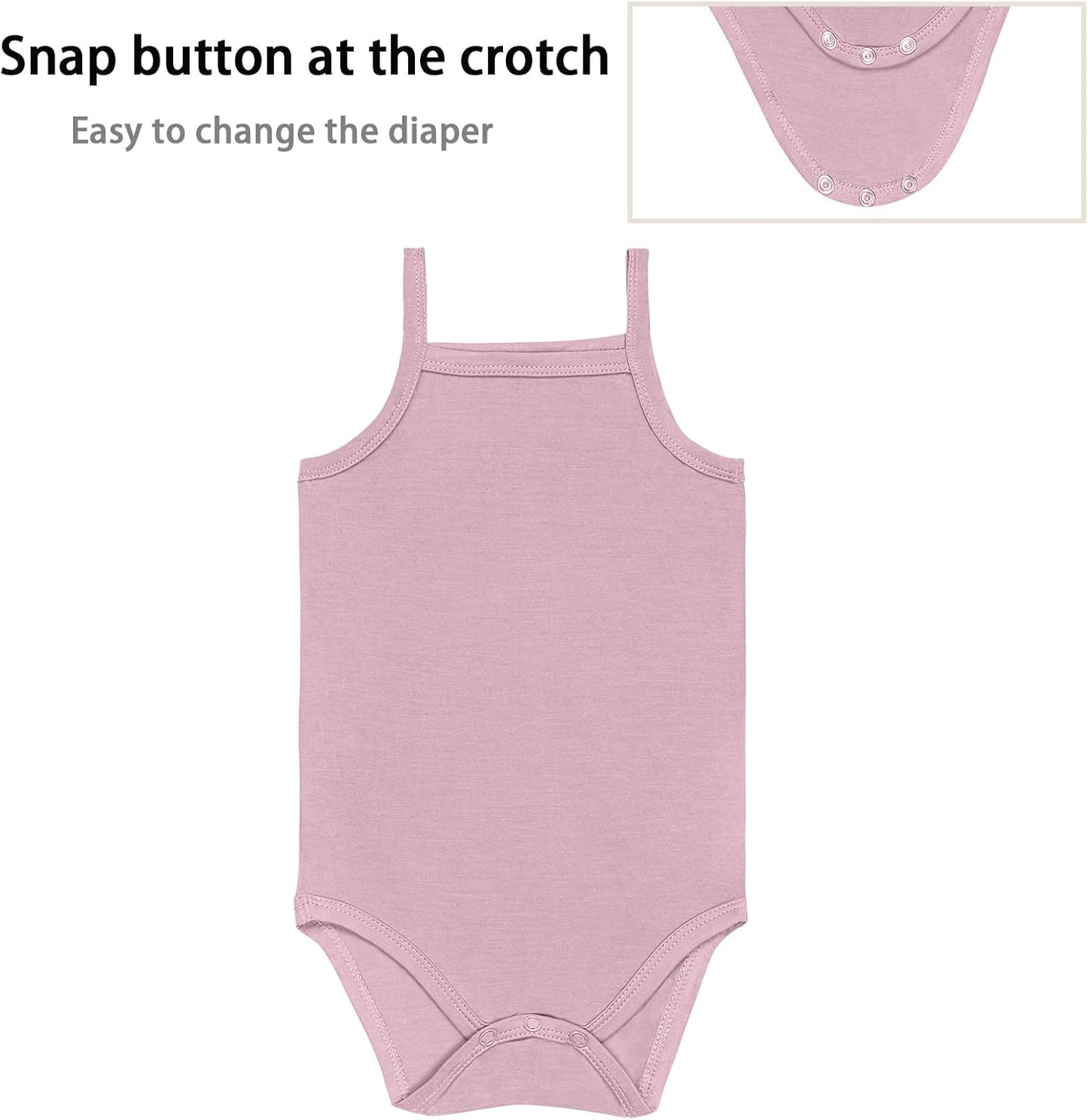 GUISBY Rayon Made from Bamboo Undershirt boy Girl Bodysuit for baby 3-Packs