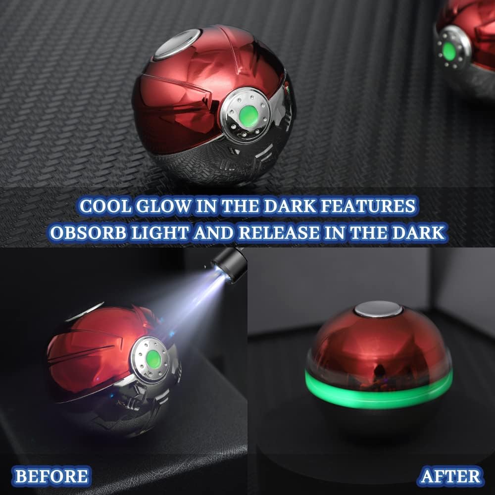 Cool Shpere Fidget Spinners for Kids Adults, Magic Orb Hand Finger Spinner Glow in The Dark, Metal Handheld Gadget Desk Toy Luminous Fingertip Gyro Goody Bag Fillers Idea Gift Prize Collection