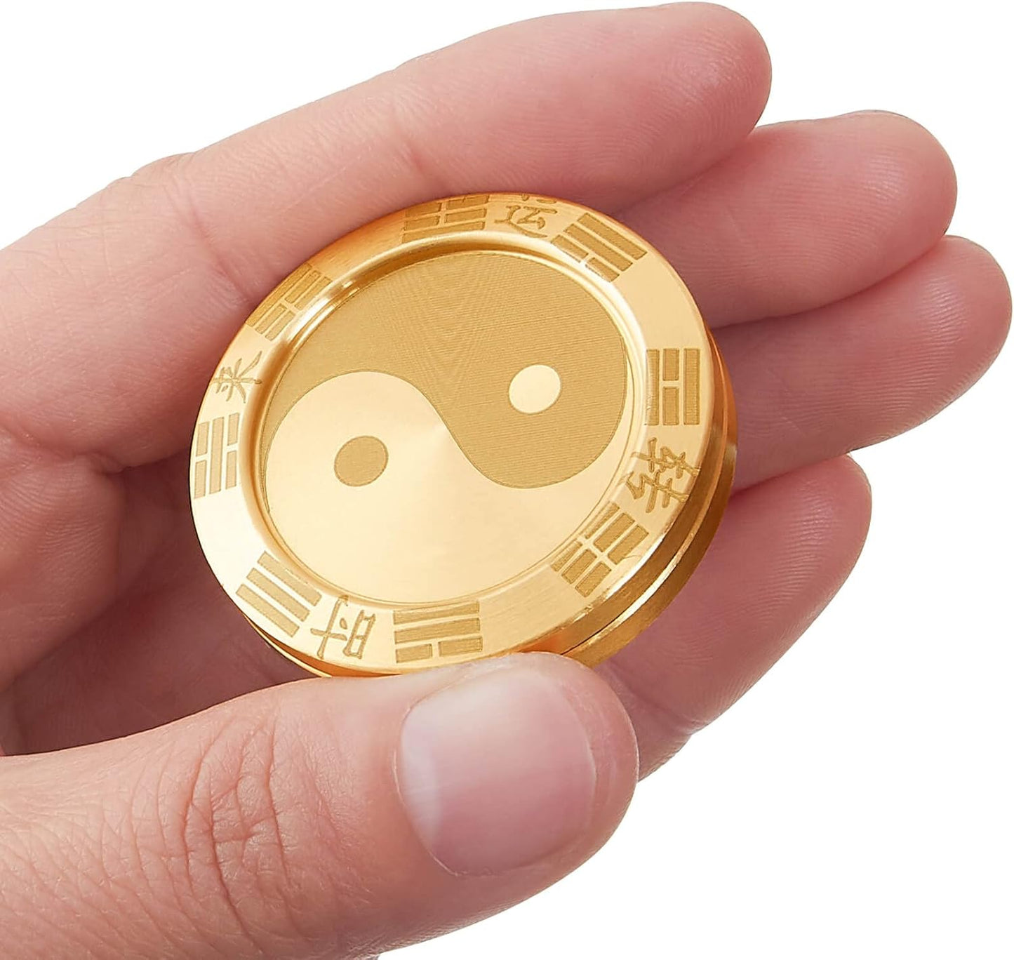 Metal Fidget Slider Coin Toys, Metal Lucky Coin Tai Chi Spinner Slider EDC Toys for Adults, Magnetic Fidget Desk Toys,Clicker HapticToys, Every Dog Has His Day Bring Money Make a Fortune