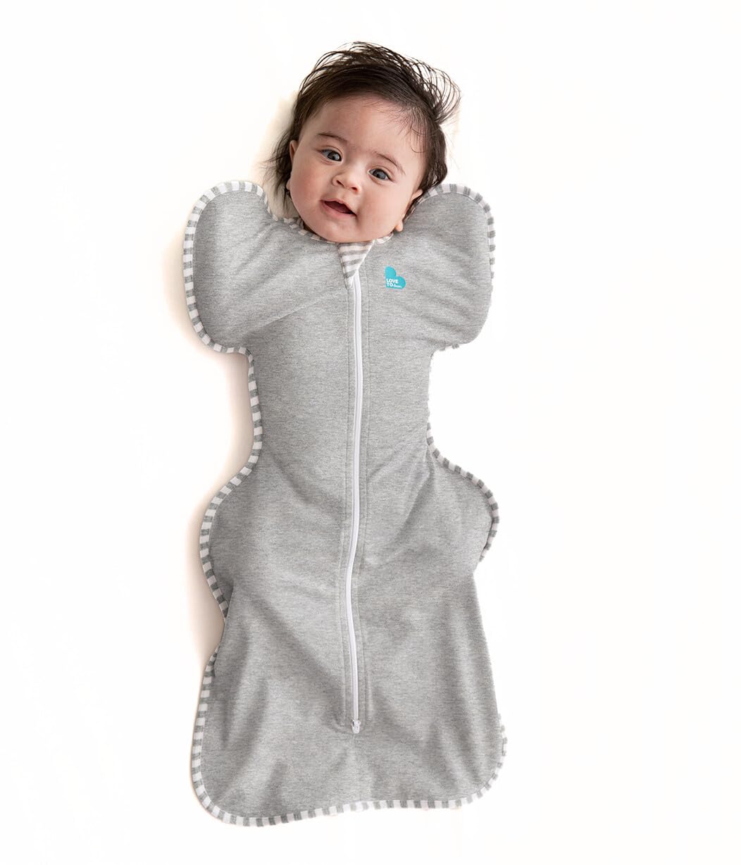 Love to Dream Swaddle UP, Baby Sleep Sack, Self-Soothing Swaddles for Newborns, Improves Sleep, Snug Fit Helps Calm Startle Reflex, New Born Essentials for Baby, 1.0 TOG, 13-19 lbs, Gray