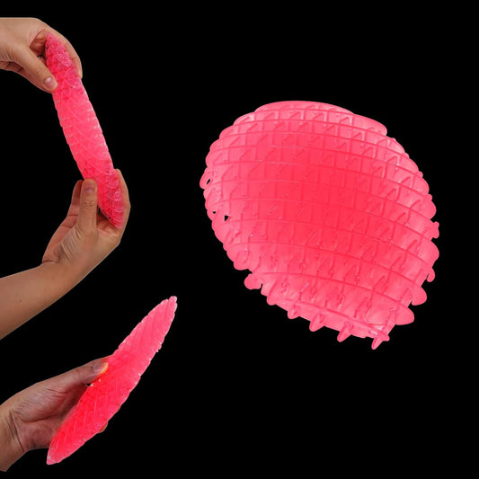 Night Glow Worm Fidget Toy, Funny Pocket Fidget Toy, Stress Relief Toy, Resistance Fidget Toys Sensory Stress Anxiety Relief Toys for Kids Adults (Pink)