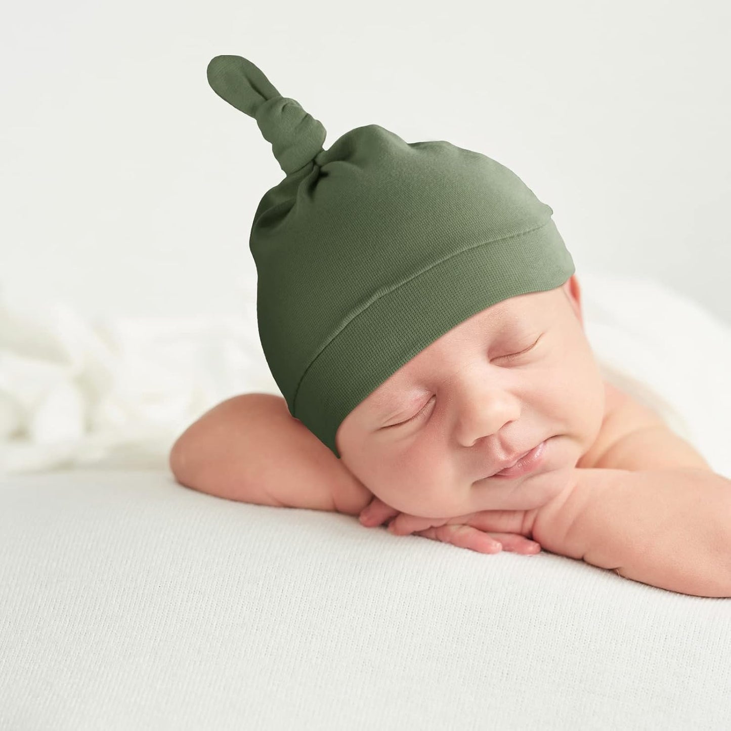 10 Pcs Baby Newborn Hats Set Stretchy Knot Beanie Hats for Boy Girl Baby Cute Cap Infant Beanies, 10 Colors, 0-6 Months