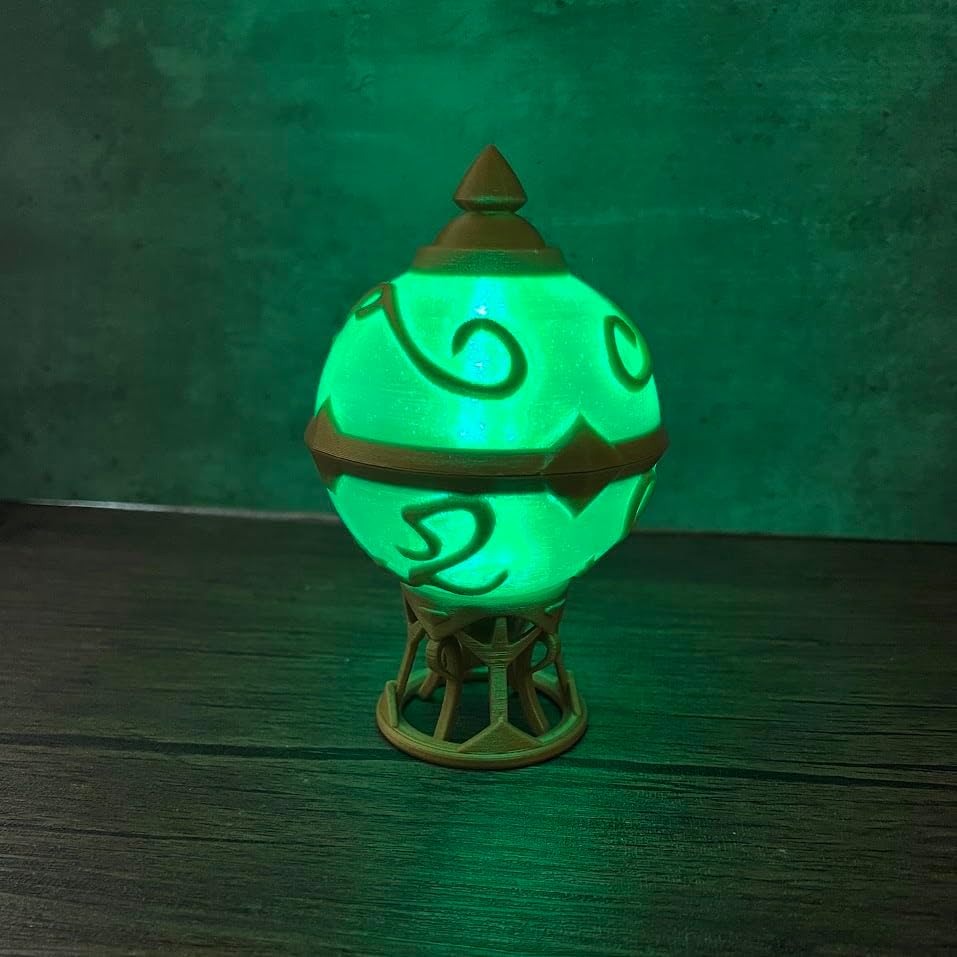 MunnyGrubbers - Pal Sphere with LED Lights and Stand - Pal World Style Decor - Palsphere - No Paint Odorless - Plastic Orb - Desk Decor - Novelty Gift - (PWPS-LED)