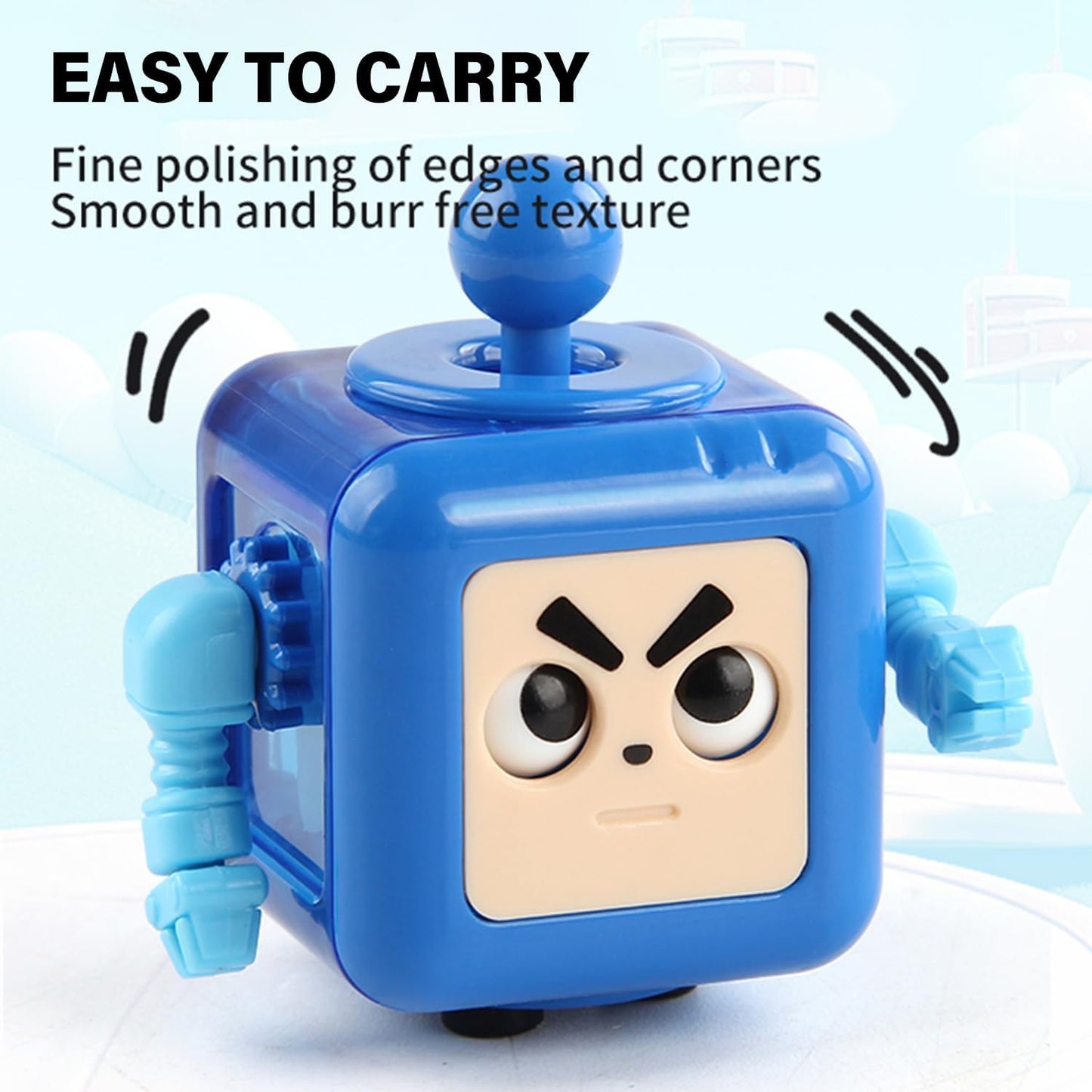Fidget Robot Cube Fidget Toy, Magic Cube Stress and Anxiety Relief Toys, Fidgets Robot Cube Fidget Toy Cube Relaxing Hand-Held for Adults, Killing Time Cool Fidget Block for ADD/ADHD/OCD (Green)