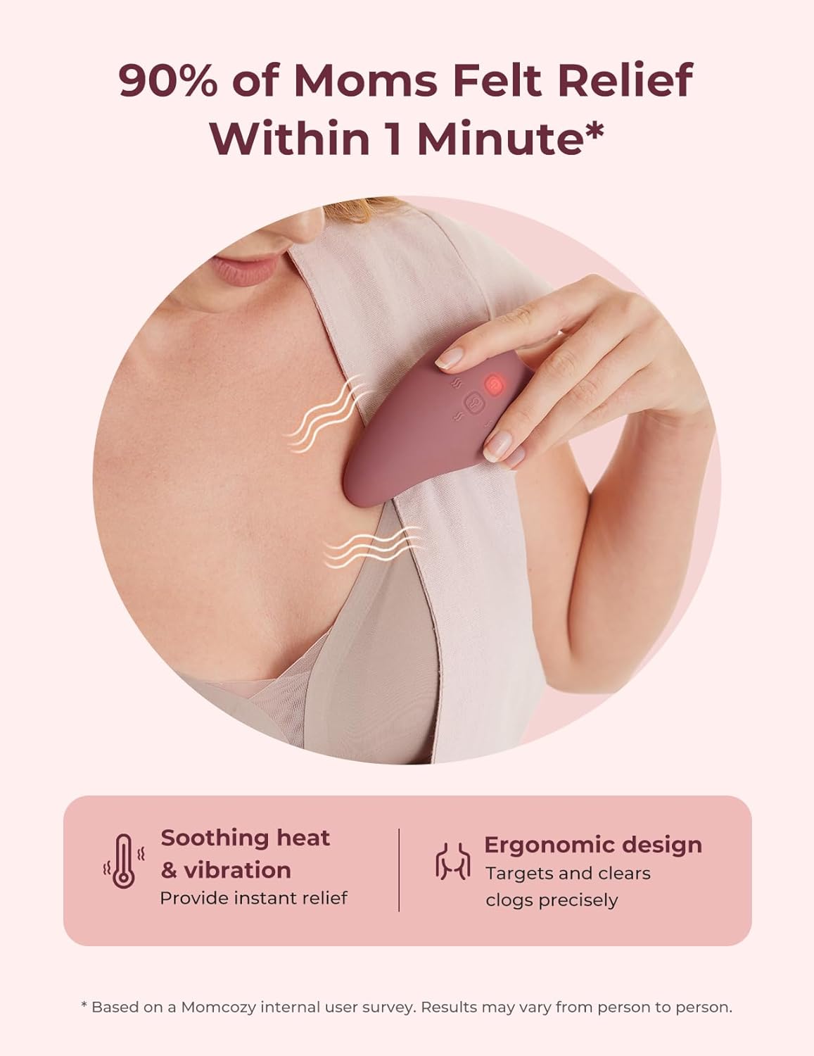 Momcozy M5 Breast Pump & A1 Lactation Massager Combo -Wearable Breast Pump with Double-Sealed Flange (3 Modes/9 Levels) + 2-in-1 Lactation Massager (Heat & Vibration) for Clogged Ducts & Milk Flow