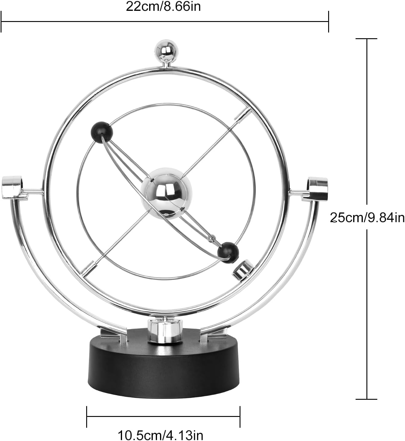 Perpetual Motion, USB Plug in Creative Art Asteroid, Electronic Rotating Swinging Celestial Body Model Desk Toys for Home Desktop Decoration Ornaments