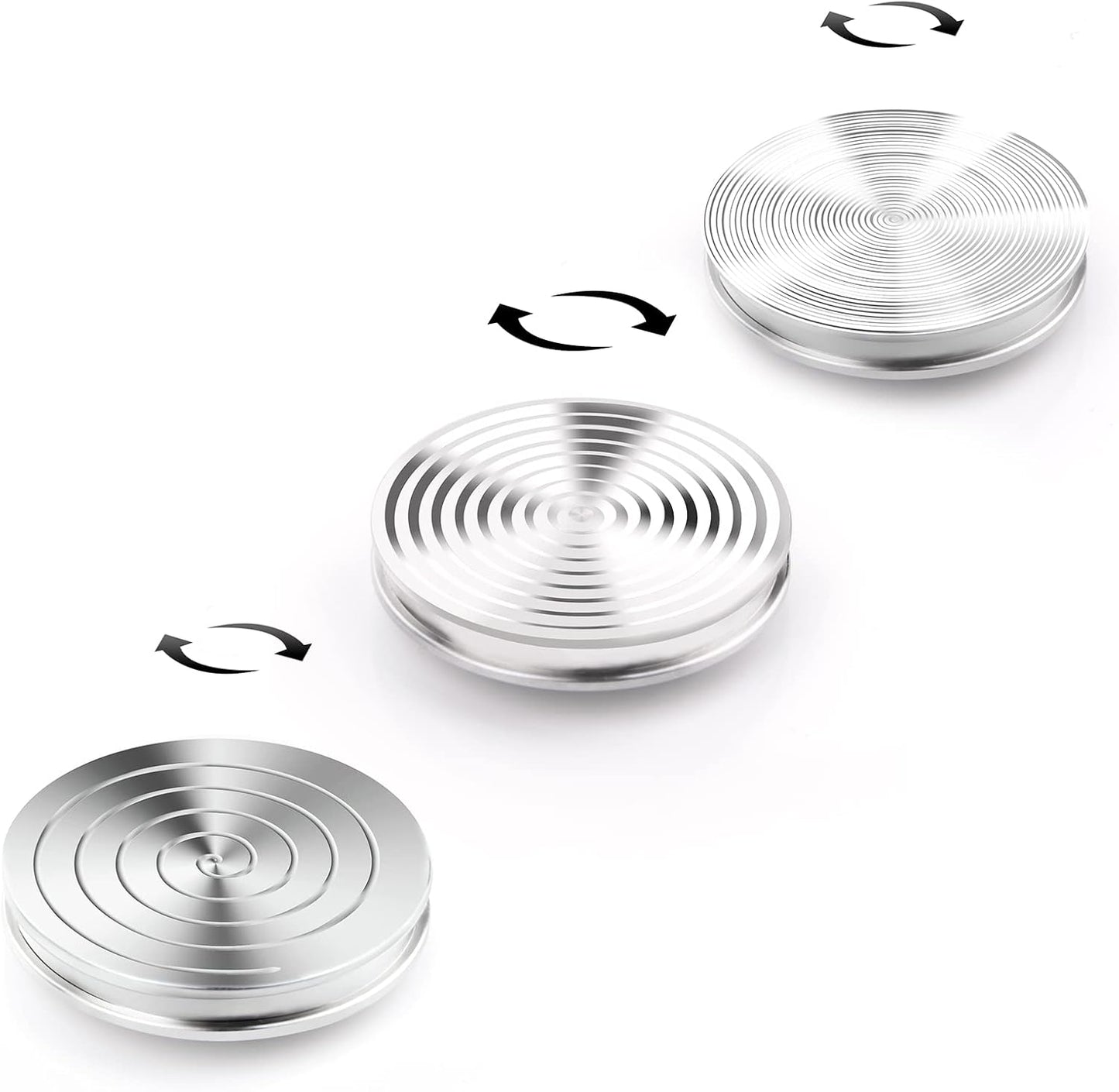 TOMAZON Kinetic Desk Spinning Toy, Stainless Steel Rotating Motion Coin, Optical Illusion Spinning Top for Office Anxiety Stress Relief, Portable ADHD Little Fidget Toys Gift for Adults & Kids(3 Pack)