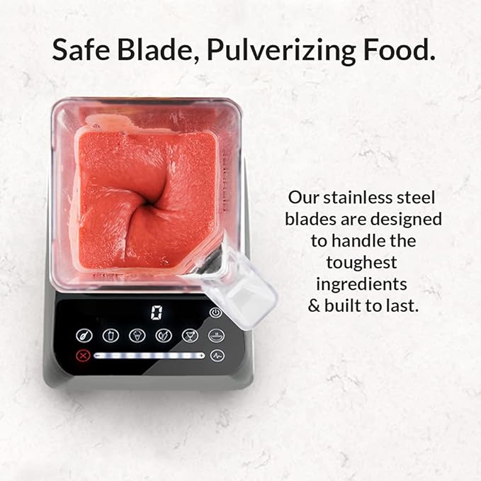 Blendtec Original Designer Series Blender and 90 Oz WildSide+ Jar - Kitchen Blender Bundle - Stainless Steel