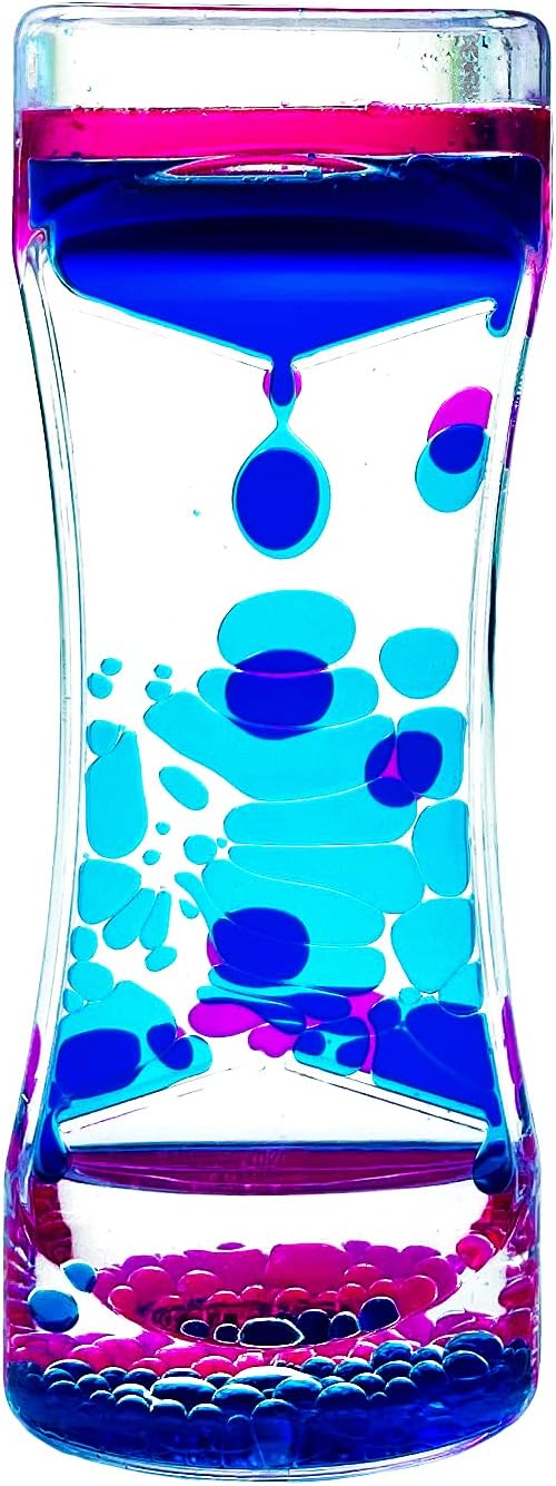 Liquid Motion Bubbler Waisted Model and Diamond Model Pack of 2 Great Rainbow Series Liquid Bubbler Timer Sensory Fidget Relaxation Stress Relief and Anxiety Relief Relaxing Autism