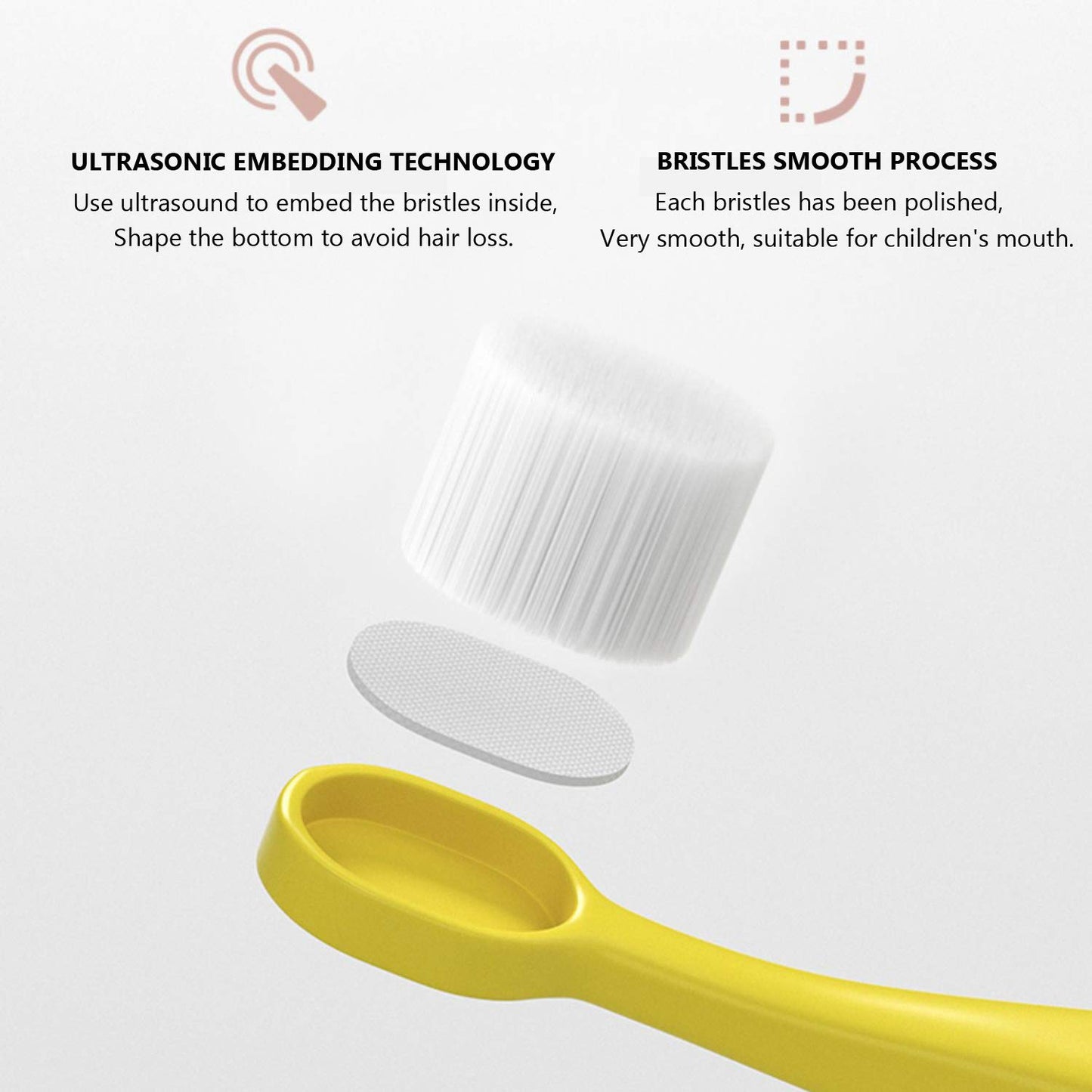 EasyHonor Baby Toothbrush for Age 1-3 Years Old, Extra Soft Toothbrush with 10000 Floss Bristle for Toddler Gum Care. (4Pcs)