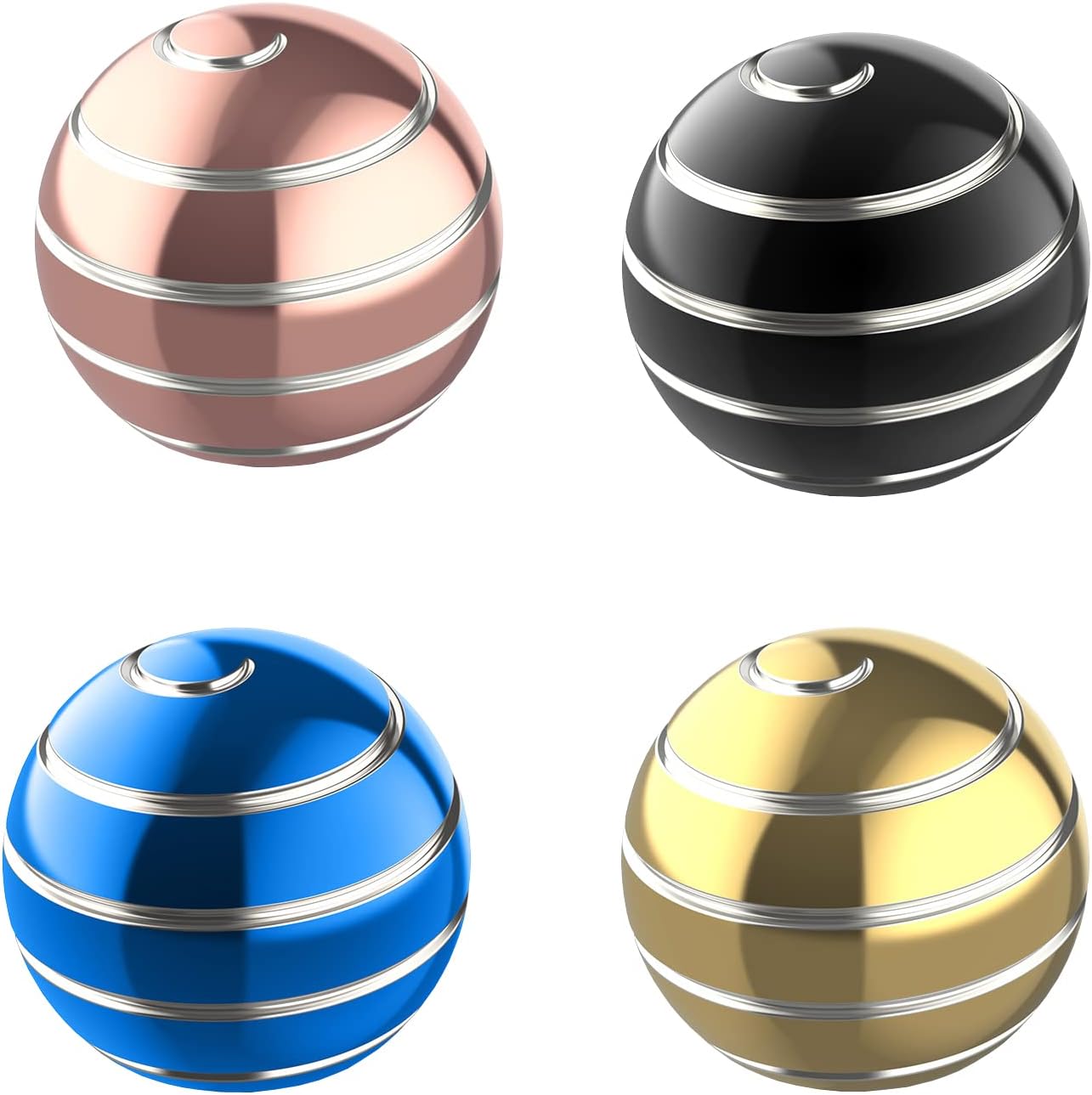 Kinetic Desk Toys, 1.77'' Kinetic ADHD Desk Toys for Adults for Office, Party Favors Fidget Desk Toy Optical Illusion Toys for Birthday Stocking Stuffers (45MM, Rainbow-A)