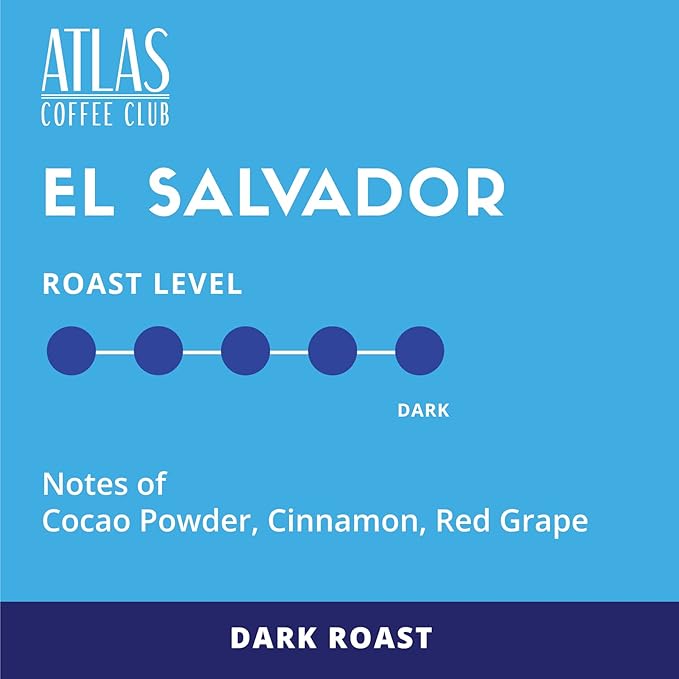 Atlas Coffee Club Coffee Pods – Dark Roast, Single-Origin El Salvador, 24 Count – Compatible with Keurig K-Cup Brewers – 100% Recyclable, Premium Arabica Coffee