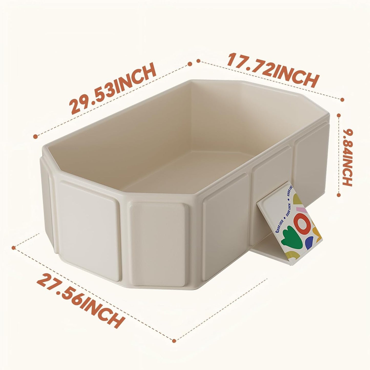 Baby Foldable Kids Bathtub for Infants to Toddler with Non-Slip Base,Easy Storage,Perfect for Small Spaces,White