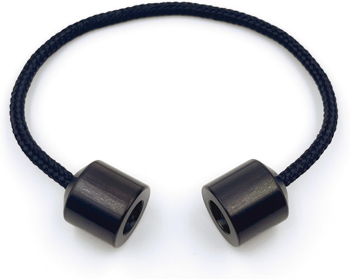 Titanium Alloy Beads - Worry Fidget Beads Skill Toys - Portable EDC Metal Fidget Toys - Gifts for Skill Players - with Parachute Cord (Black)