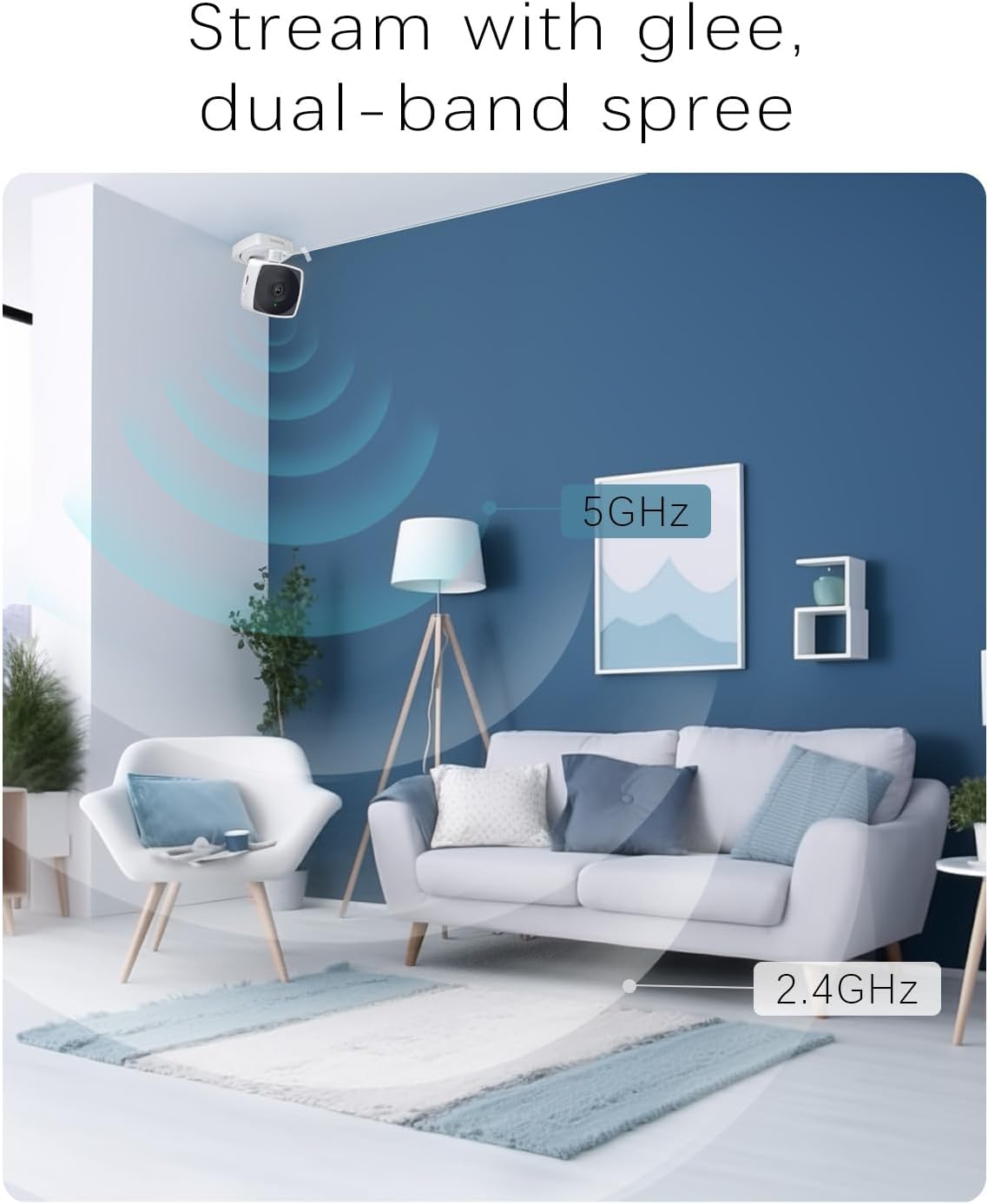 blurams Cameras for Home Security 5G&2.4G, 2K Security Camera Indoor, Pet Camera with Phone App, Indoor Camera w/AI Motion Detection, 2-Way Audio, Compatible with Alexa&Google Home Assistant