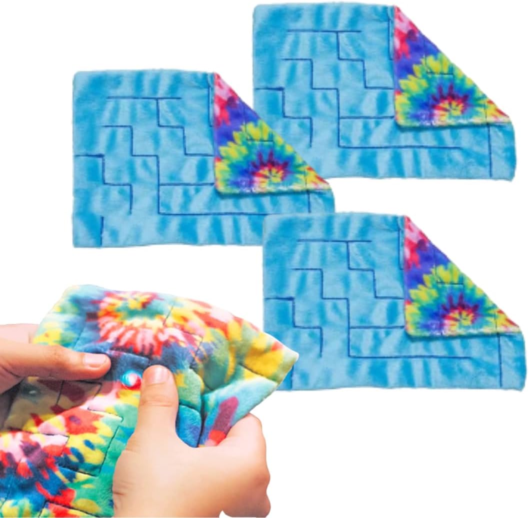 Sensory Fidget Toys: Marble Maze Mat by Lakikid- Tactile Sensory Toys for Children & Adults- Ideal Fidget Toys for Sensory Kids- Improve Focus (Fidget Marble Maze 3 Pack)