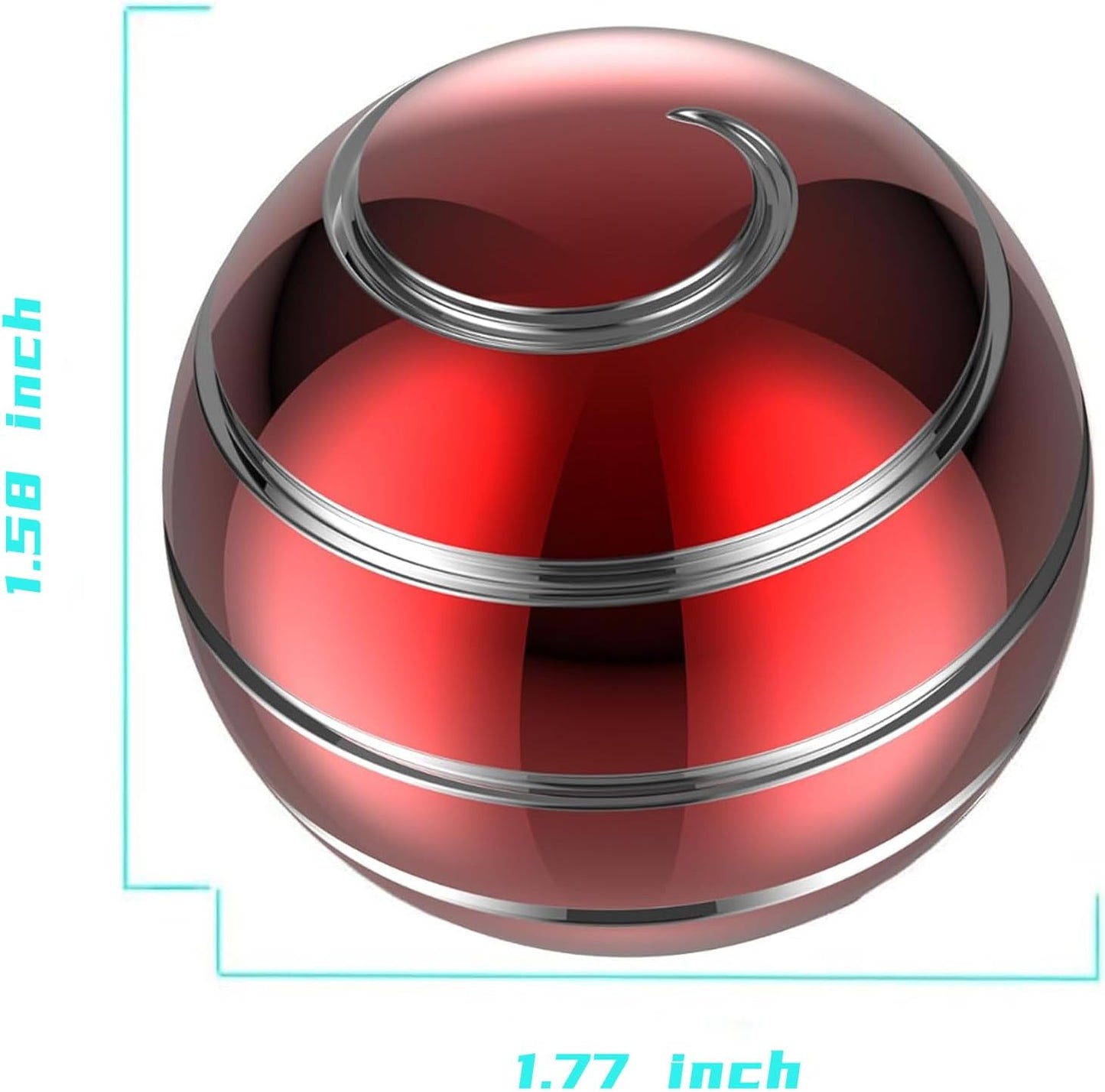 Kinetic Desk Spinning Toy, 1.77'' Desk Toys for Office for Adults, Fidget Toys for Party Favors, Christmas Stocking Stuffers, Easter Basket (45MM, Red A)