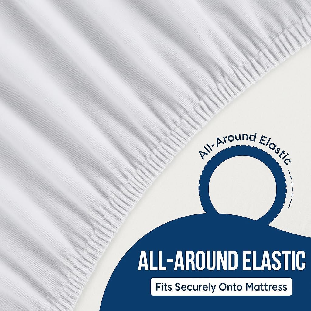 Waterproof Mattress Protector – Twin XL – Soft & Noiseless Terry Cotton Cover – Cooling, Breathable – Deep Pocket with 360° Elastic – Machine Washable – Kids, Pets & Light Sleepers