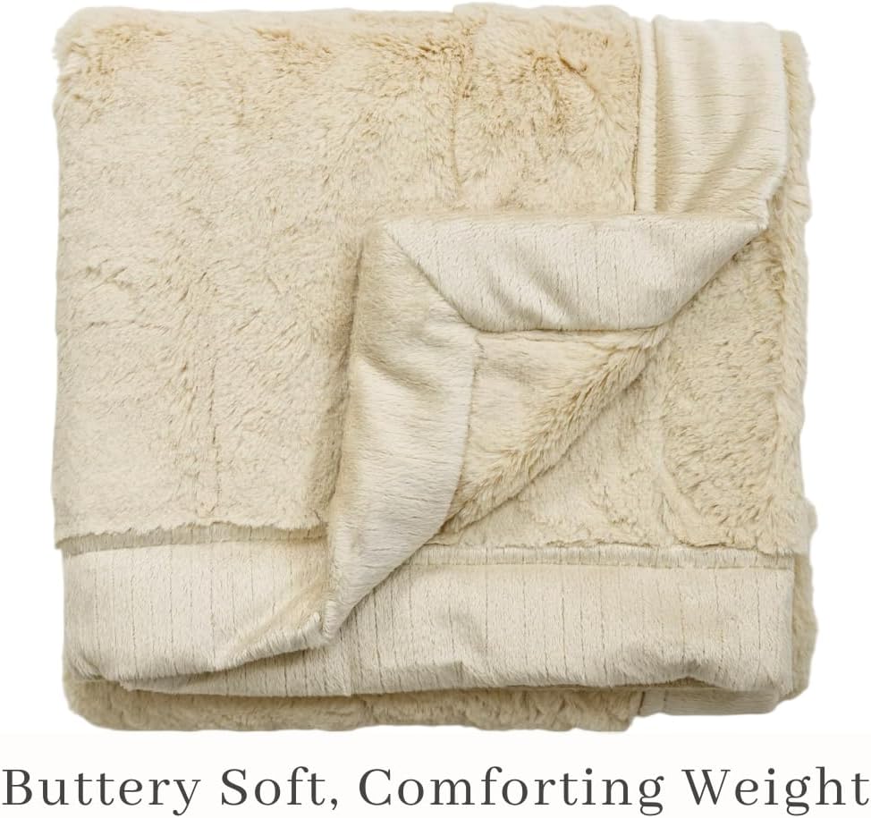 SARANONI Receiving Blankets for Babies Super Soft Boutique Quality Lush Luxury Baby Blanket (Ivory, Receiving Blanket 40" x 30")