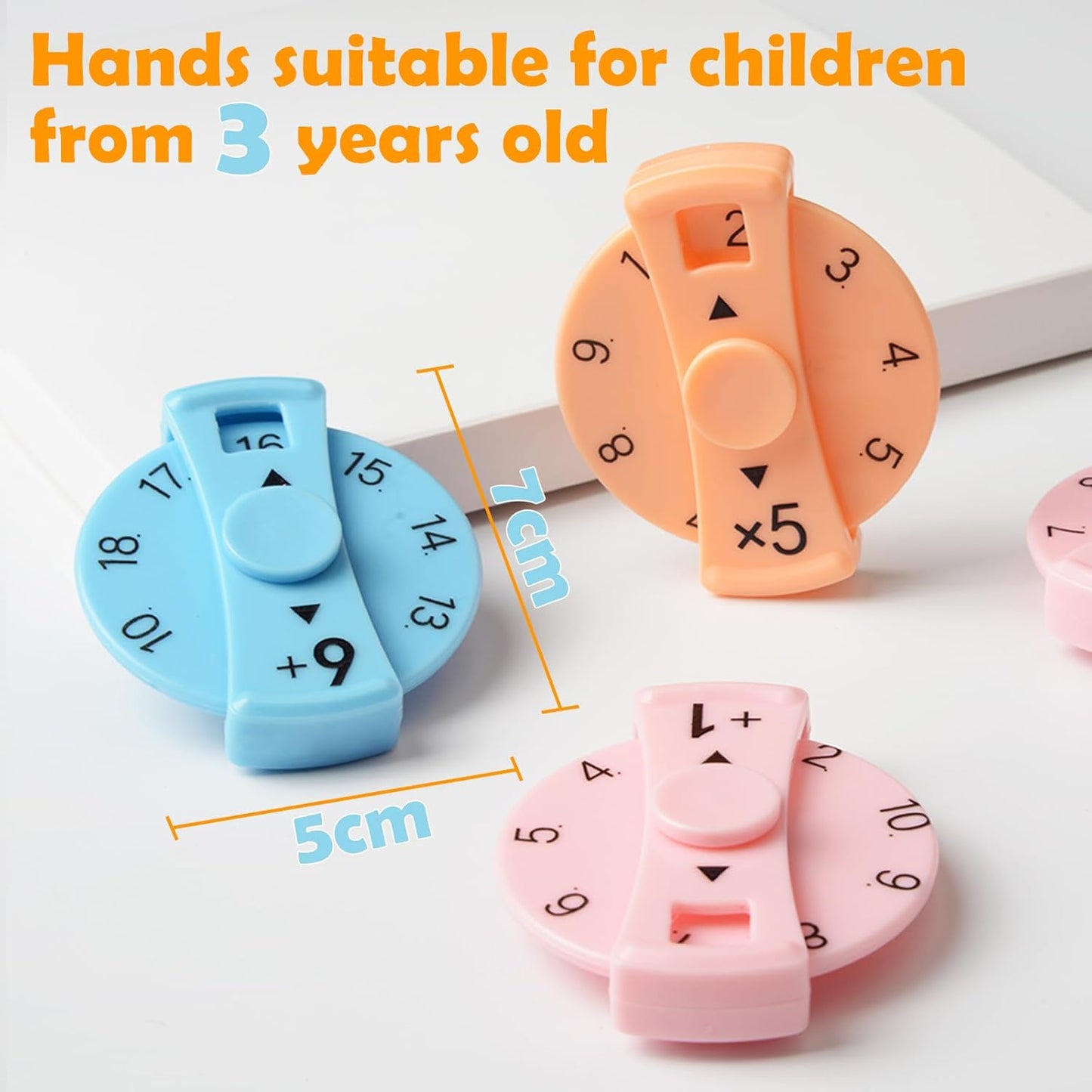 Updated Math Fact Fidget Spinners, Math Facts Fidget Spinners, This is for All The Stimmers - Fidgeters Who are Learning Math, Division and Multiplication on One Fidget (Add Or Subtract 9pcs)