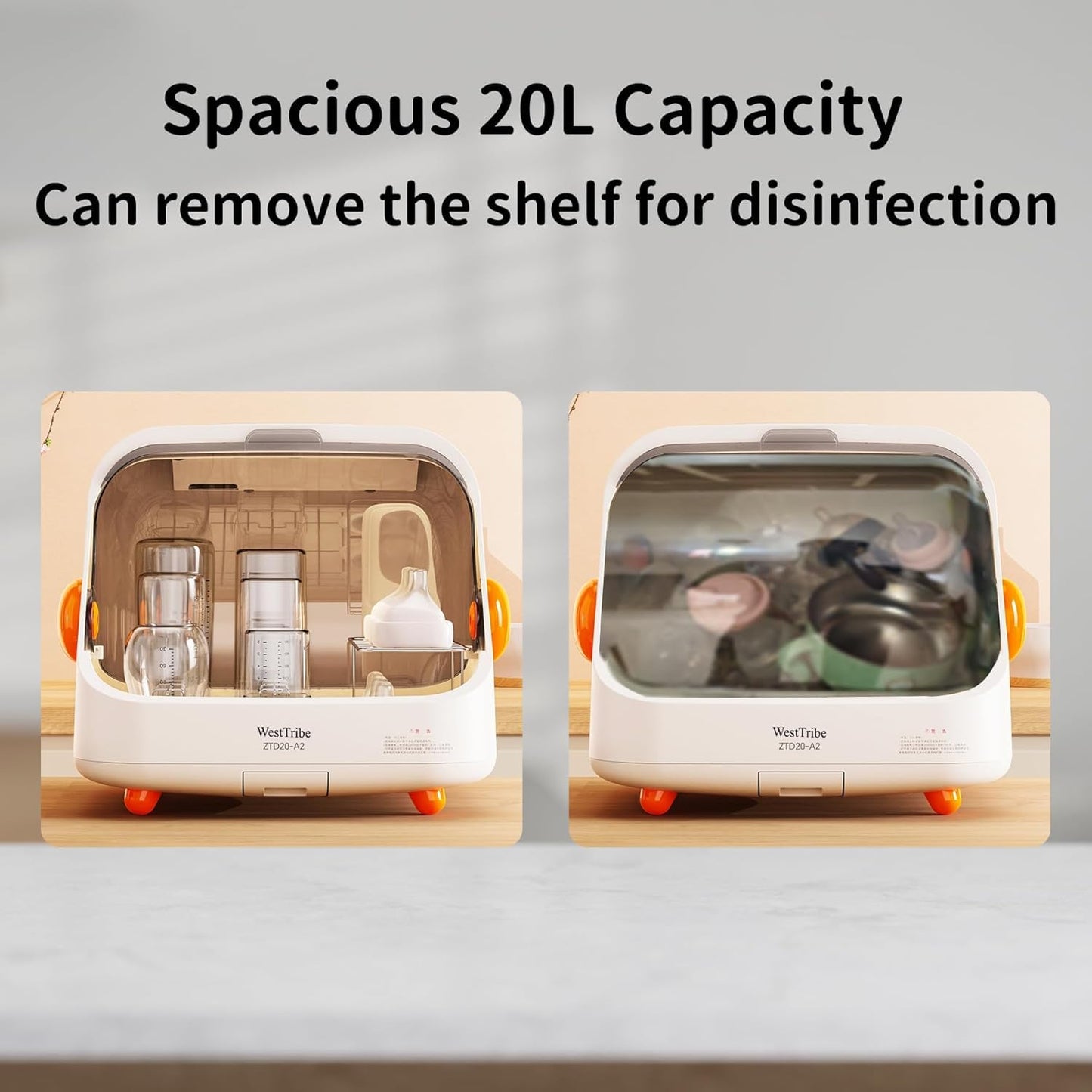 Baby Bottle Sterilizer and Dryer – UV Sterilizer 20L Large Capacity, Hot Air Drying, UV Sanitizer Box, No Need to add Water, No Need to Clean Regularly. Large Sterilizer for Nail Tools.