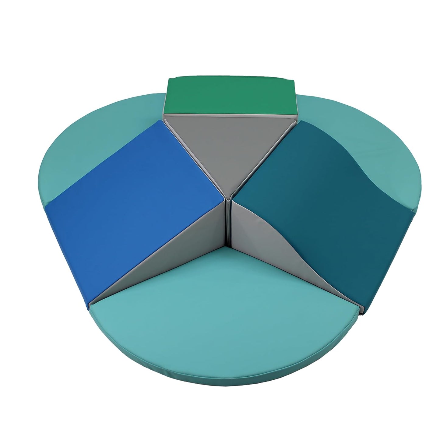 FDP SoftScape Toddler Playtime Junction 360 Climber Plus Side Pads, Indoor Active Play Structure for Toddlers and Kids; Safe Soft Foam for Crawling, Climbing, Sliding (7-Pc) - Contemporary, 13800-CT