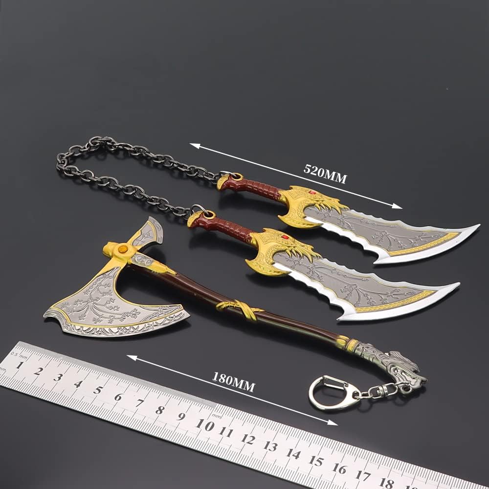 God of War Ragnarök Kratos Blades of Chaos Action Figures Game Toy Collection Keychain Desk Decoration Backpack Pendant Gift