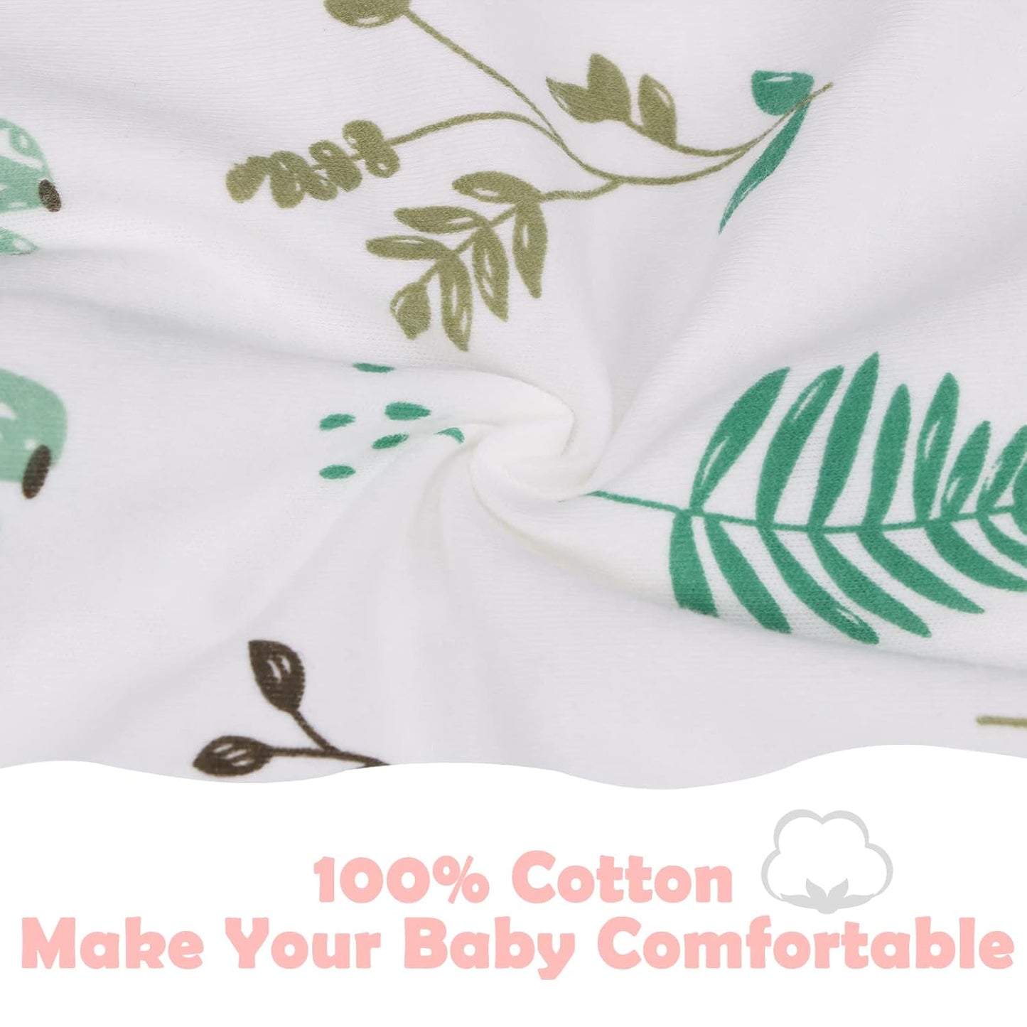 2 Pack Transition Swaddle with 2 Way Zipper, 2 in 1 Arms in/Out Transitional Arms Up Swaddle, 100% Cotton Newborn Swaddles Zipper Swaddles Baby Swaddling Sack Sleeping Sack 3-6 Months, Flamingo & Bear