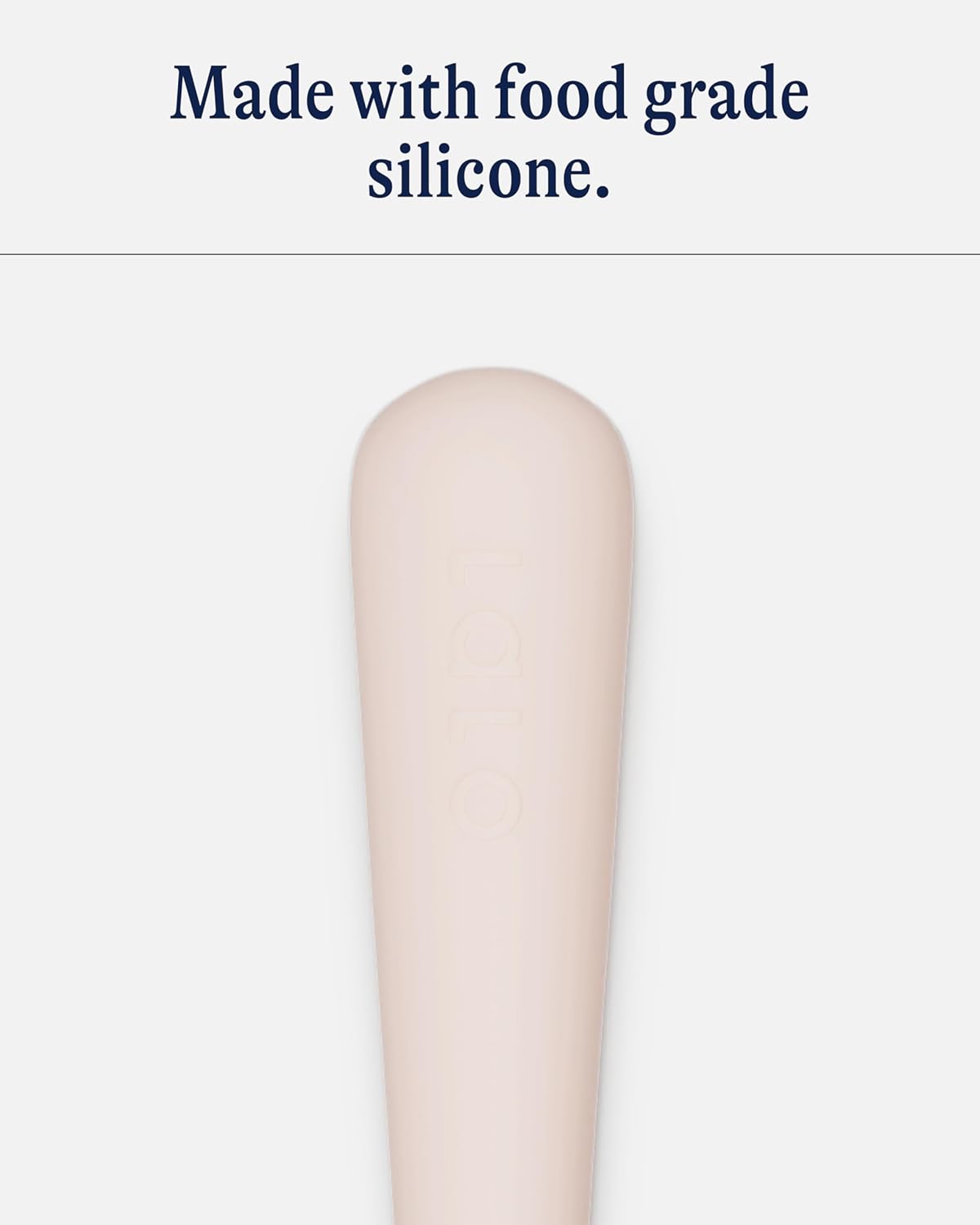 Lalo Little Spoon Set - 2 Piece Baby Spoons Set for Infants & Babies - Made From Food Grade Silicone Dishwasher Safe - Baby Feeding Essentials for Early Stage Mealtime - Grapefruit