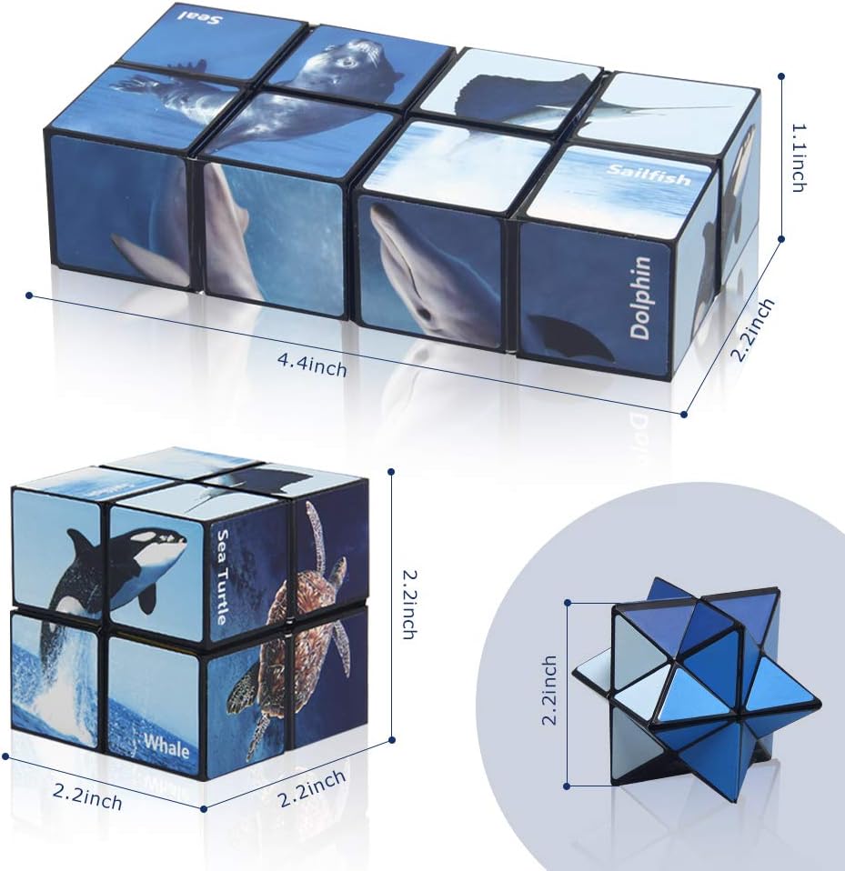 Star Cube Magic Cube Set, 2 in 1 Yoshimoto Cube for Kids and Adults, Toys for Boys and Girls Ages 8-12