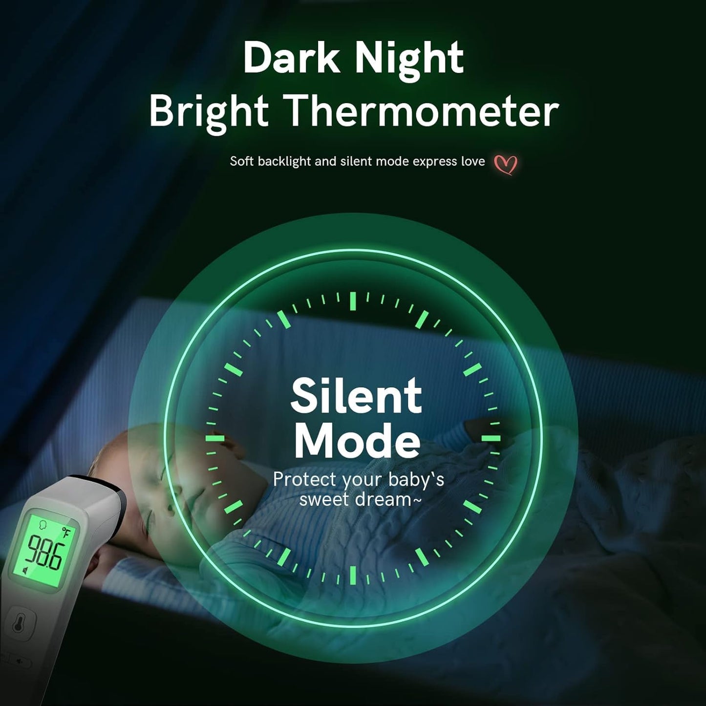 Digital Thermometer for Adults and Kids, Forehead No-Touch Thermometer with Fever Alarm, Accurate and Easy-to-use Thermometer for Home use