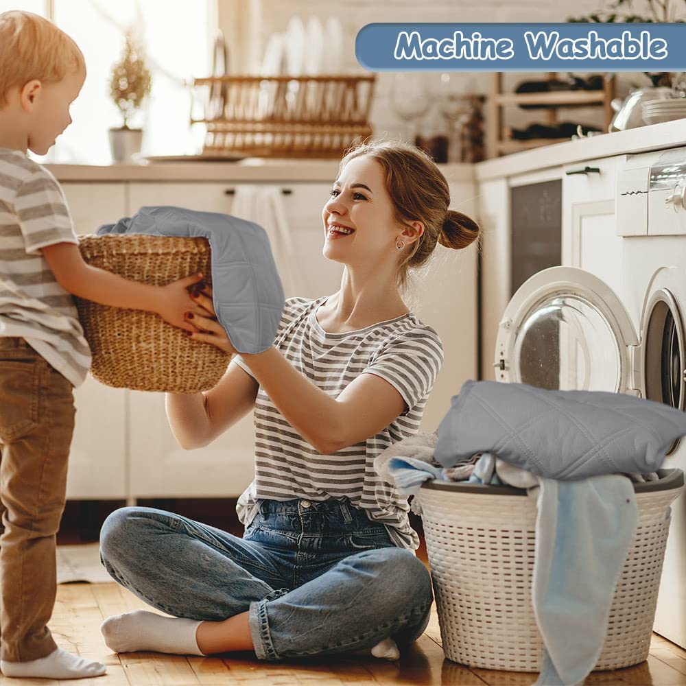 Yoofoss Waterproof Crib Mattress Protector 2 Pack, Quilted Crib Mattress Pad Cover Ultra Soft and Breathable, Machine Washable Toddler Mattress Protector for Standard Baby Crib Size 52''x28''