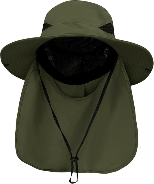 PFFY Sun Bucket Hats for Men Women 3” Wide Brim UPF 50+ Fishing & Beach Hat