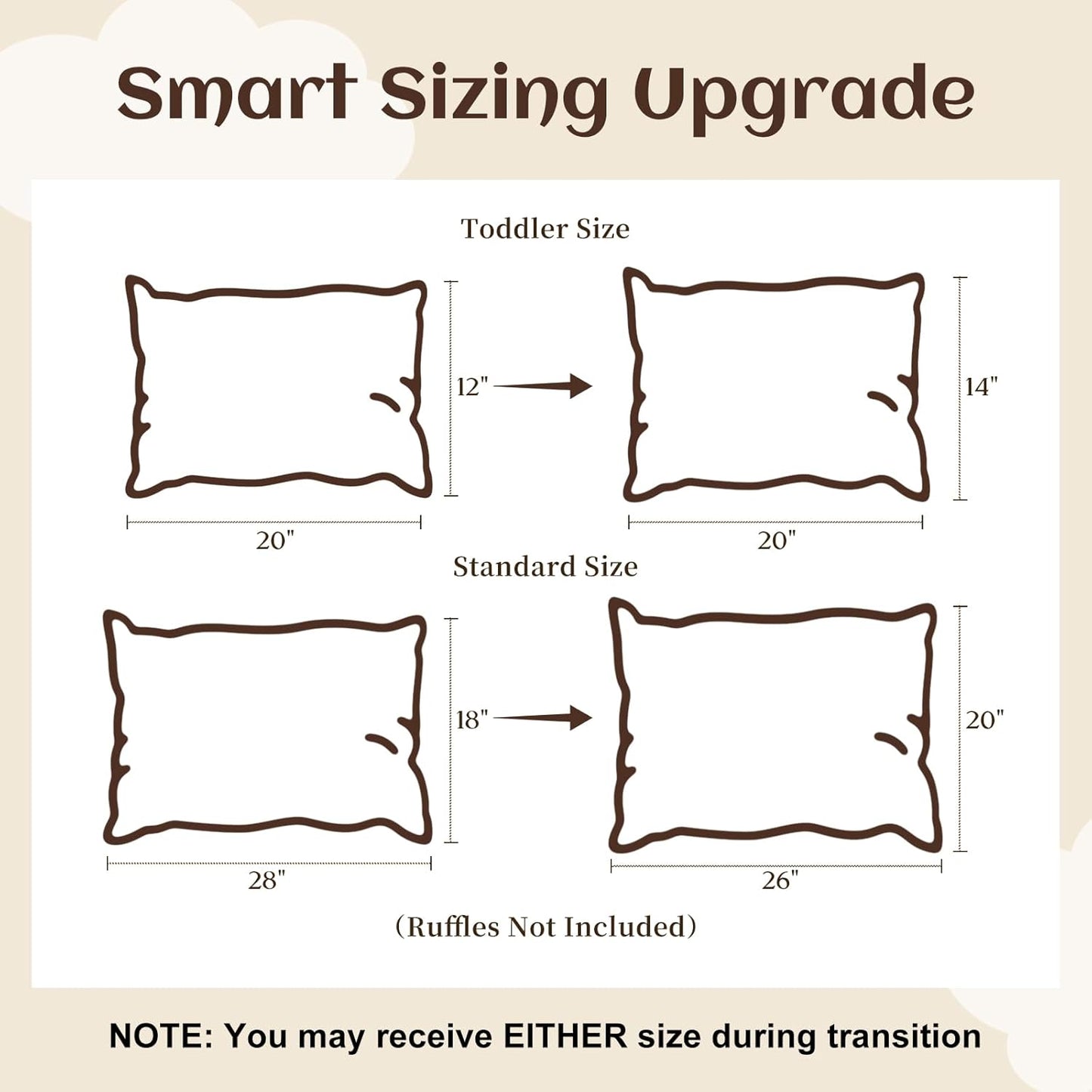 BuLuTu Cotton Muslin Kids Toddler Pillowcase with Galsang Flowers Print, Shabby Chic Nursery Pillowcases with Ruffle Edge, Boys Girls Soft Travel Pillow, Durable Pillow Cover 14"x20", 1 Piece